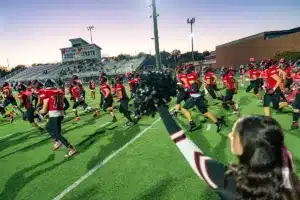 Westside High School warriors take the field before a game between Lincoln North East and Westside in Omaha, NE on Thursday October 19tth, 2023. Photo by Eric Francis