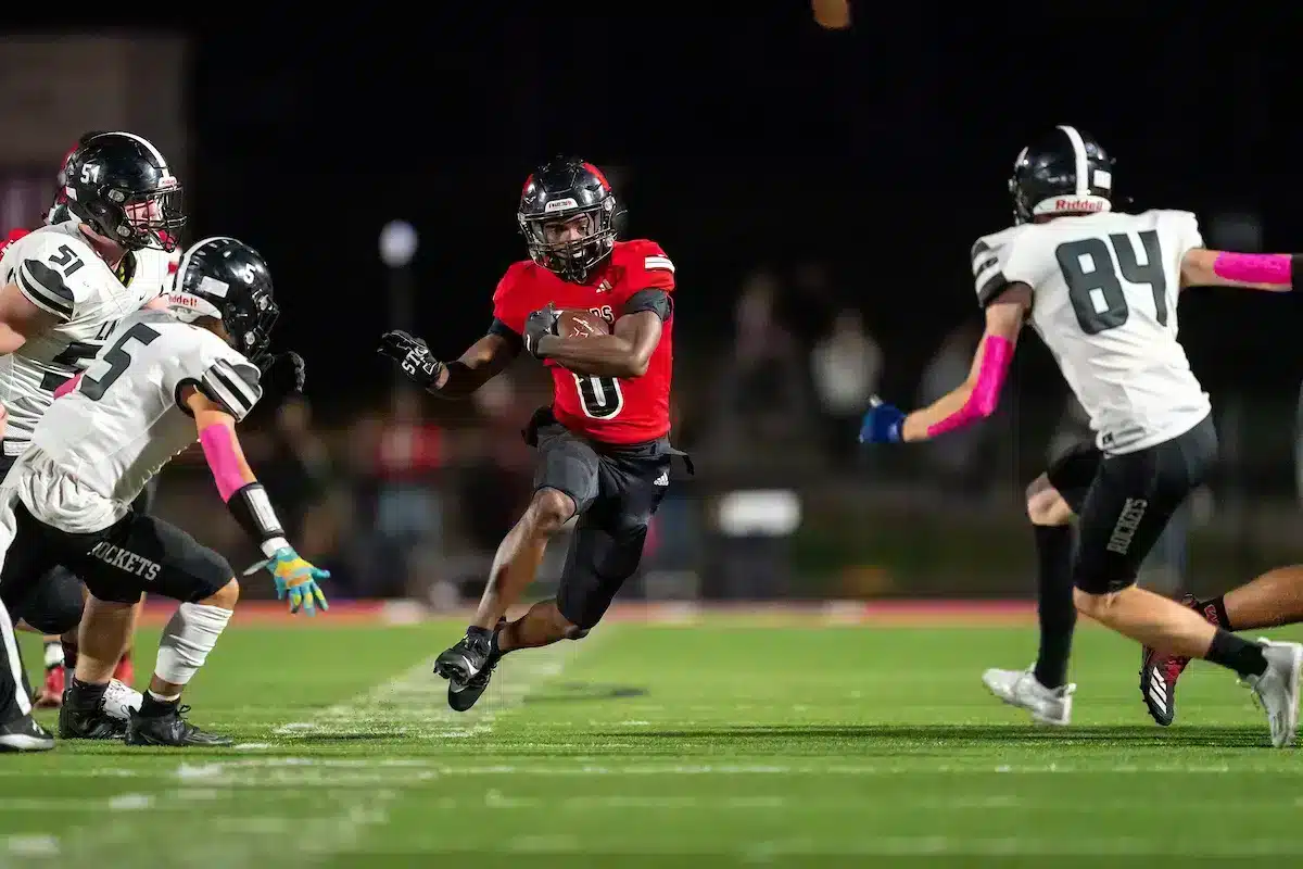 EF231019_FB_LNEvWHS_41423.jpg Westside High School running back Jahmez Ross (6) during a game between Lincoln North East and Westside in Omaha, NE on Thursday October 19tth, 2023. Photo by Eric Francis