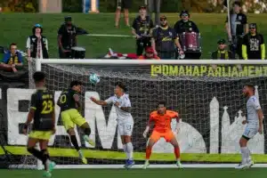 During a match between Omaha United and PSOC Charlotte 10/04/23. Photo by Eric Francis