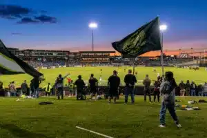 During a match between Omaha United and PSOC Charlotte 10/04/23. Photo by Eric Francis