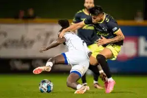 During a match between Omaha United and PSOC Charlotte 10/04/23. Photo by Eric Francis