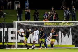 During a match between Omaha United and PSOC Charlotte 10/04/23. Photo by Eric Francis