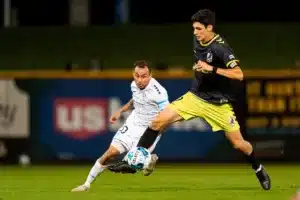 During a match between Omaha United and PSOC Charlotte 10/04/23. Photo by Eric Francis