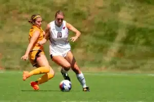 University of Nebraska Omaha Sophia Green (10) during a game between against Wyoming Sunday in Omaha, Nebraska August 27, 2023.  Photo by Eric Francis