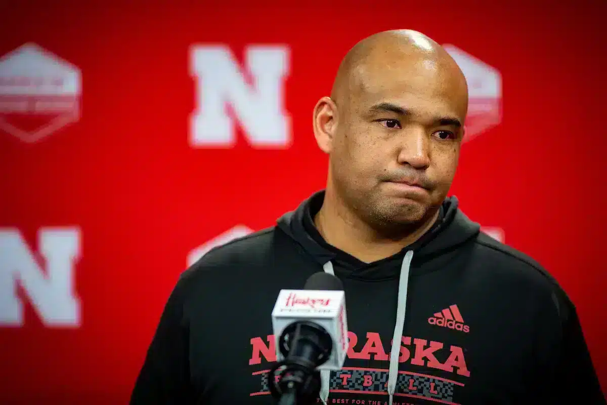 JP20230106_FB_Press_Conf_0062.jpg Nebraska Defensive Coordinator Tony White answers questions from the media during a press conference Friday, January 6, 2023, in Lincoln, Neb. Photo by John S. Peterson.