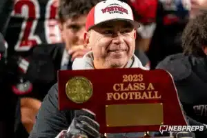 Westside Higih School head coach Paul Limongi a Class A State Championship[ game between Elkhorn South High School and Omaha Westside High School in Lincoln, NE on Tuesday November 21st, 2023. Westside defeated Elkhorn South 56-0. Photo by Eric Francis