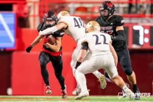 Westside Higih School Brody Goc (23) during a Class A State Championship[ game between Elkhorn South High School and Omaha Westside High School in Lincoln, NE on Tuesday November 21st, 2023. Westside defeated Elkhorn South 56-0. Photo by Eric Francis