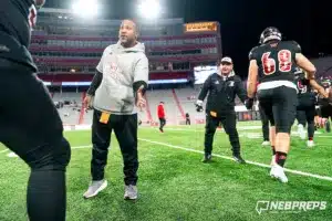 Westside Higih School head coach Paul Limongi and assistant Damon Benning before a Class A State Championship[ game between Elkhorn South High School and Omaha Westside High School in Lincoln, NE on Tuesday November 21st, 2023. Westside defeated Elkhorn South 56-0. Photo by Eric Francis
