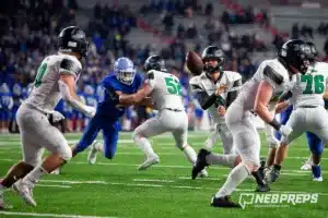 … during the Class B NSAA Football Championship on Monday, November 20, 2023, in Lincoln, Nebraska. Photo by John S. Peterson.