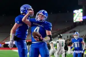 … during the Class B NSAA Football Championship on Monday, November 20, 2023, in Lincoln, Nebraska. Photo by John S. Peterson.