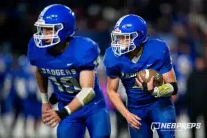 … during the Class B NSAA Football Championship on Monday, November 20, 2023, in Lincoln, Nebraska. Photo by John S. Peterson.