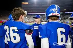 … during the Class B NSAA Football Championship on Monday, November 20, 2023, in Lincoln, Nebraska. Photo by John S. Peterson.