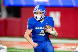 … during the Class B NSAA Football Championship on Monday, November 20, 2023, in Lincoln, Nebraska. Photo by John S. Peterson.