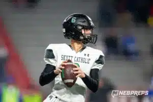 … during the Class B NSAA Football Championship on Monday, November 20, 2023, in Lincoln, Nebraska. Photo by John S. Peterson.