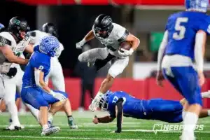 … during the Class B NSAA Football Championship on Monday, November 20, 2023, in Lincoln, Nebraska. Photo by John S. Peterson.