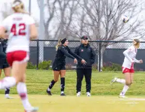...during a game between Nebraska soccer and UC Irvine, Sunday, November 19th, 2023 in Lincoln, Nebraska. Photo by Nolan Erspamer