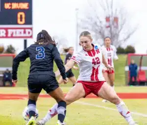 ...during a game between Nebraska soccer and UC Irvine, Sunday, November 19th, 2023 in Lincoln, Nebraska. Photo by Nolan Erspamer