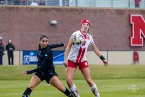 ...during a game between Nebraska soccer and UC Irvine, Sunday, November 19th, 2023 in Lincoln, Nebraska. Photo by Nolan Erspamer