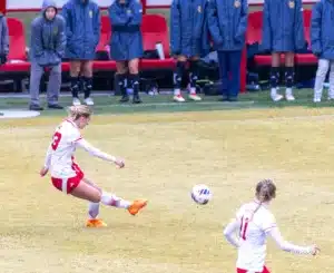 ...during a game between Nebraska soccer and UC Irvine, Sunday, November 19th, 2023 in Lincoln, Nebraska. Photo by Nolan Erspamer