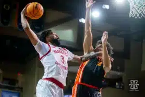 … during the basketball game on Saturday, November 18, 2023, in Sioux Falls, South Dakota. Photo by John S. Peterson.