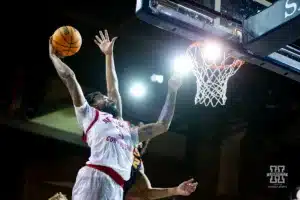 … during the basketball game on Saturday, November 18, 2023, in Sioux Falls, South Dakota. Photo by John S. Peterson.
