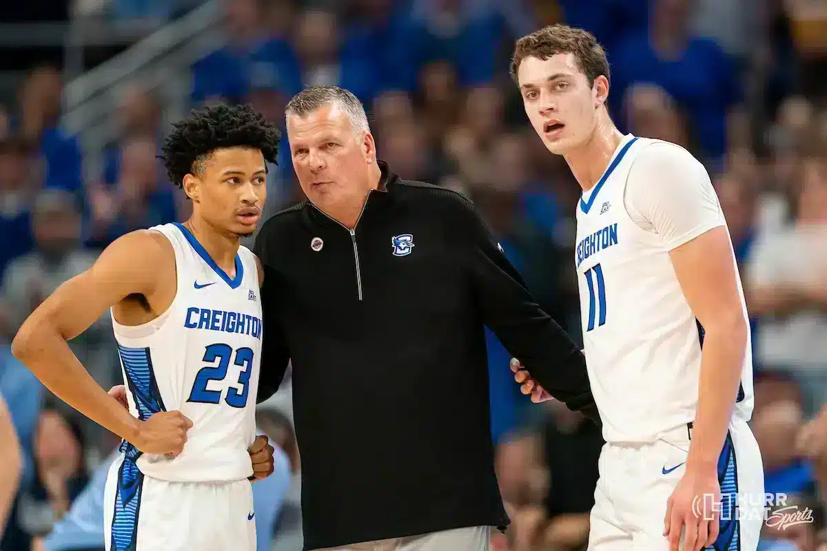 EF231114_MBB_CU_v_IA_0012_WM.JPG Creighton Bluejays head coach Greg McDermot talks with Creighton Bluejays guard Trey Alexander