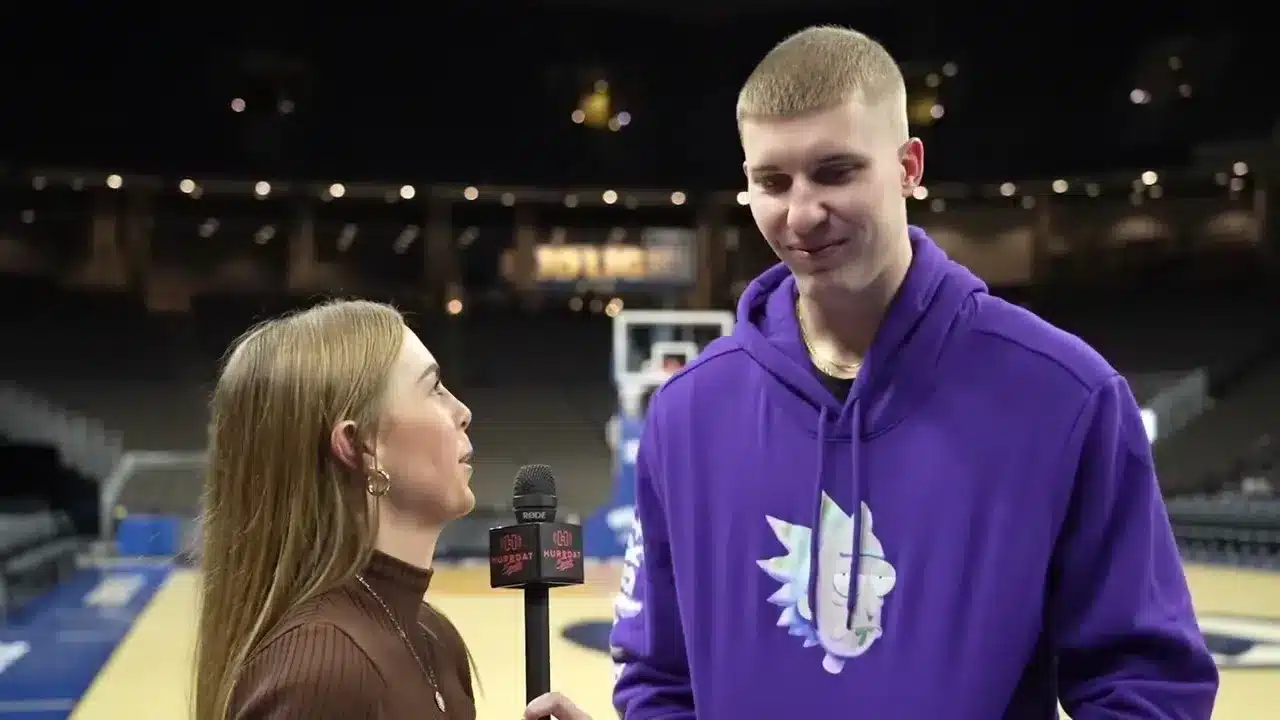 Baylor Scheierman after Creighton Men’s Basketball defeats NDSU | INTERVIEW