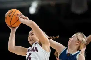 Omaha Mavericks guard Polina Nikulochkina