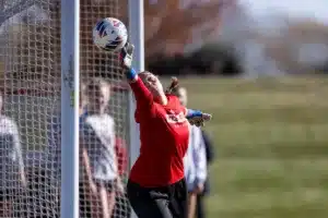 Nebraska Cornhuskers prepare for their match tomorrow in Lincoln against South Dakota State in the first round of NCAA soccer championships on Thursday, November 9, 2023, in Lincoln, Nebraska. Photo by John S. Peterson.