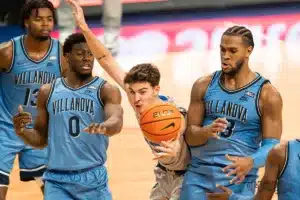 during a game aagainst the Villanova Wildcats at CHI Health Arena in Omaha, NE December 20th 2023. Photo by Eric Francis