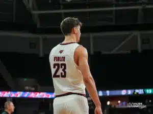 ...during a game against Stetson at Baxter Arena in Omaha, NE December 17th 2023. Photo by Brandon Tiedemann