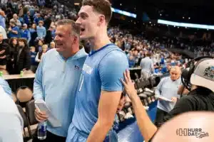 Creighton Bluejays head coach Greg McDermott and Creighton Bluejays center Ryan Kalkbrenner