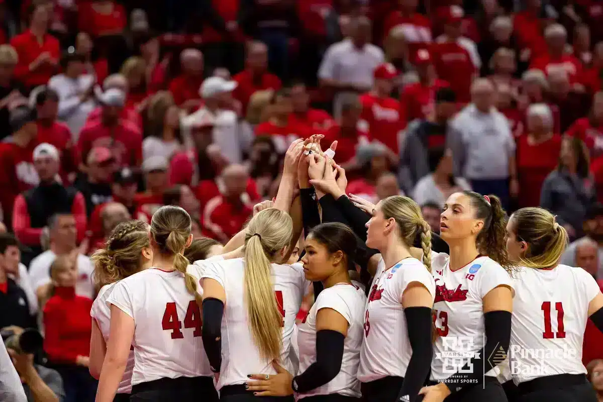 JP231207_VB_NCAA_3rd_NU_GT_0215_WM.jpg Nebraska Cornhusker Laney Choboy (6) introduced before taking on the Georgia Tech Yellow Jackets during the third round in the NCAA Volleyball Championship match Thursday, December 7, 2023, Lincoln, Neb. Photo by John S. Peterson.