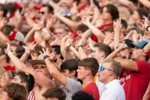 Nebraska Cornhuskers fans during a game between Illinois State and Nebraska at Memorial Stadium in Lincoln, NE on Saturday September 16th, 2023. Photo by Eric Francis
