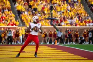 … during a college football game in Minneapolis, Minnesota, Thursday, August 31, 2023. Photo by John Peterson.