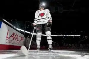 Omaha during a game against against the Colorado College at Baxter Arena in Omaha, NE February 23rd 2024. Photo by Eric Francis