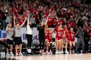 Nebraska Cornhuskers during a game against the Iowa Hawkeyes at the Target Center in Minneapolis, MN March 10th 2024. Photo by Eric Francis