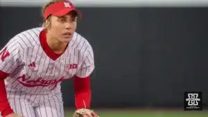 ...during a game between Nebraska softball and Wichita State in Lincoln, NE. Photo by David Schumacher