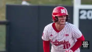 ...during a game between Nebraska softball and Wichita State in Lincoln, NE. Photo by David Schumacher