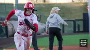 ...during a game between Nebraska softball and Wichita State in Lincoln, NE. Photo by David Schumacher
