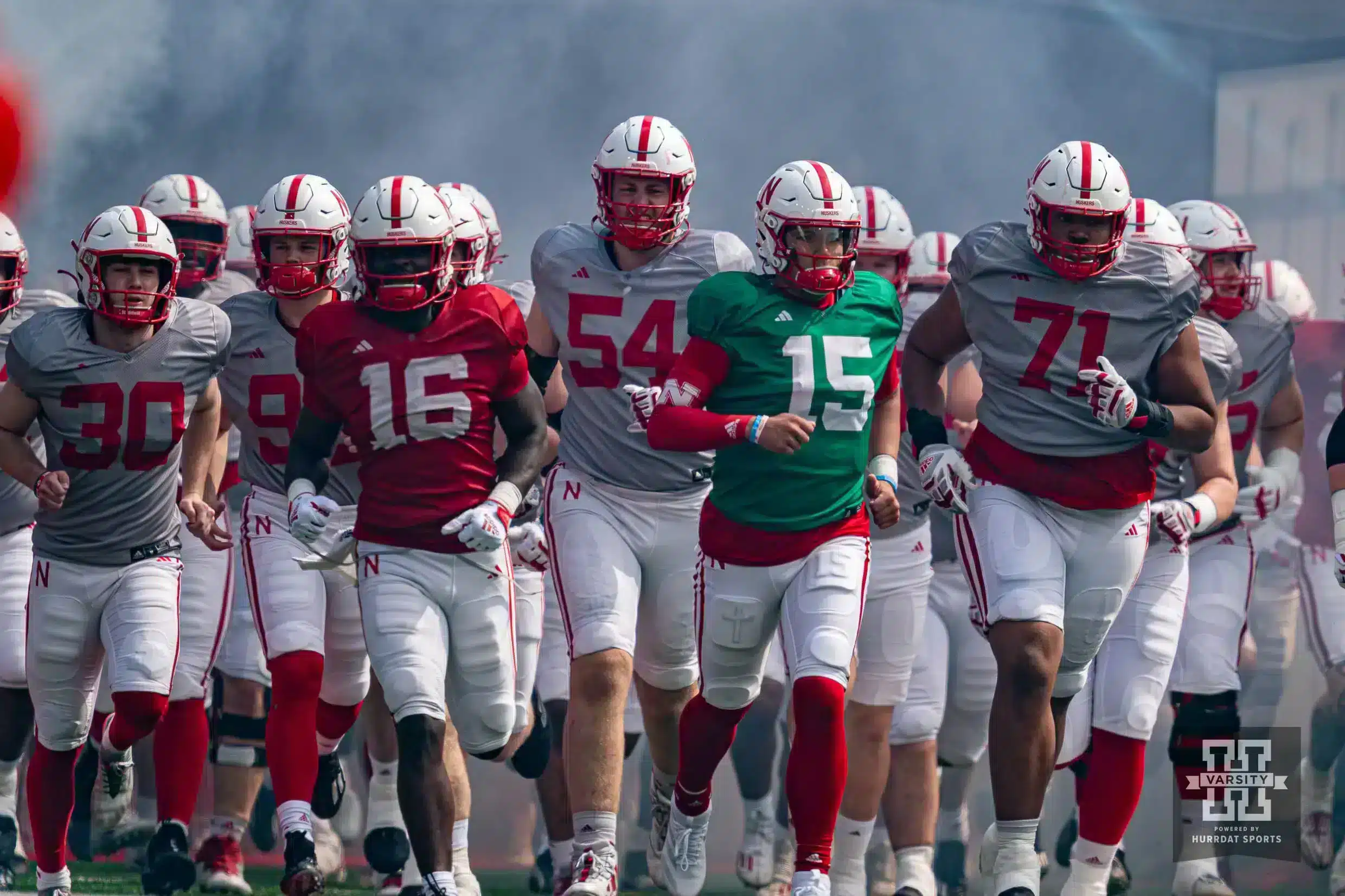 Football, Nebraska Nebraska Cornhuskers during their annual Red White spring game at Memorial Stadium Field April 27th, 2024 in Lincoln, NE. Photo by Eric Francis