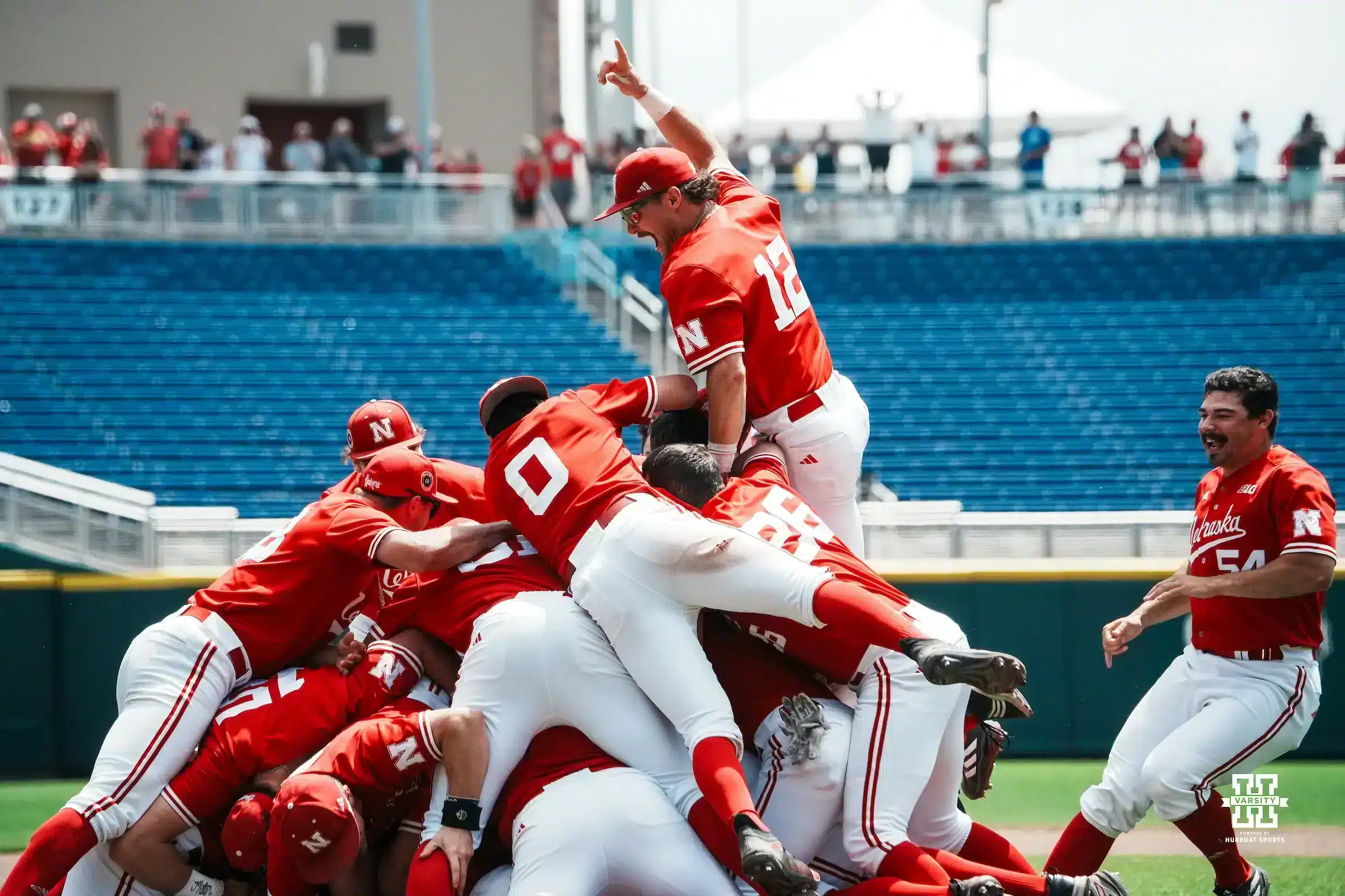 ...during the Big Ten Baseball Championship between Nebraska and Penn State on May 26th, 2024 in Omaha, NE. Photo by Mike Sautter.