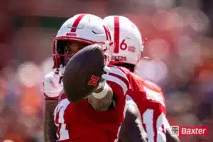 Nebraska Cornhuskers wide receiver Jacory Barney Jr. (17) during a game against the UTEP Miners Saturday, August 31 in Memorial Stadium in Lincoln, Nebraska. Photo by Eric Francis