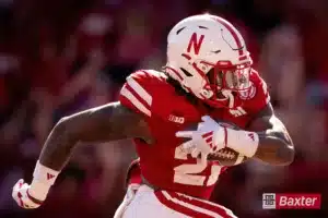 Nebraska Cornhuskers running back Emmett Johnson (21) runs with the ball during a game against the UTEP Miners Saturday, August 31 in Memorial Stadium in Lincoln, Nebraska. Photo by Eric Francis