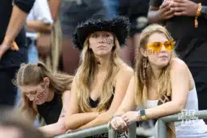 Purdue Boilermakers fans reacting to the action on the field against the Nebraska Cornhuskers during a college football game Saturday, September 28, 2024, in West Lafayette, Indiana. Photo by John S. Peterson.