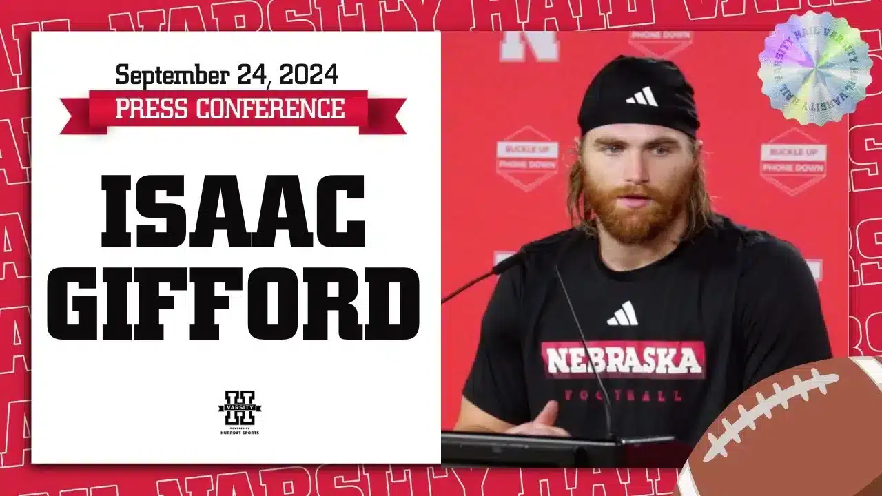 Nebraska Football DB Isaac Gifford Press Conference Ahead of Purdue