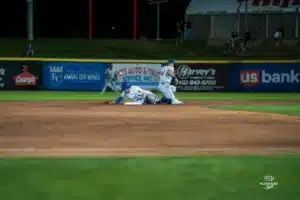 The Omaha Storm Chasers dropped game one of the MiLB NL Championship series 3-2 on September 24th, 2024 at Werner Park in Omaha, NE. Photo by Brandon Tiedemann