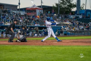 The Omaha Storm Chasers dropped game one of the MiLB NL Championship series 3-2 on September 24th, 2024 at Werner Park in Omaha, NE. Photo by Brandon Tiedemann