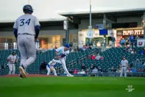 The Omaha Storm Chasers dropped game one of the MiLB NL Championship series 3-2 on September 24th, 2024 at Werner Park in Omaha, NE. Photo by Brandon Tiedemann