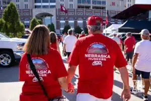 Nebraska Cornhusker fans show their pride with the 400th consecutive sellout before the Huskers take on Illinois Fighting Illini during a college football game Firiday, September 20, 2024, in Lincoln, Nebraska. Photo by John S. Peterson.